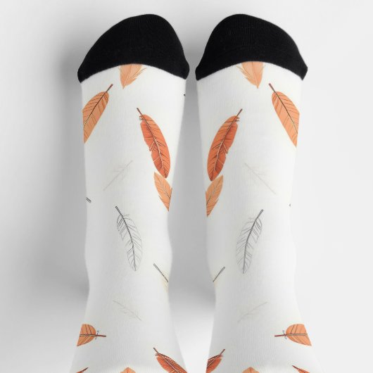 Boho Popular Feathers Luxury Collection Socken (Oben)