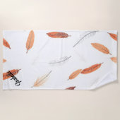 Boho Popular Feathers Luxury Collection Strandtuch (Vorderseite)