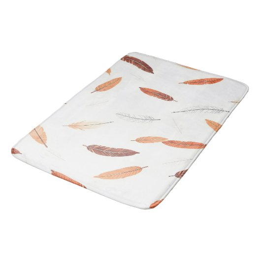 Boho Populäre Federn Luxus-Kollektion Badematte (Schrägansicht)