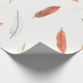 Boho Populäre Federn Luxus-Kollektion Geschenkpapier (Ecke)