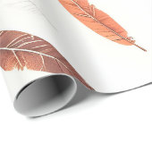Boho Populäre Federn Luxus-Kollektion Geschenkpapier (Rolleneckpunkt)