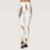 Boho Populäre Federn Luxus-Kollektion Leggings (Rückseite)