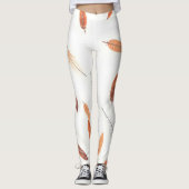 Boho Populäre Federn Luxus-Kollektion Leggings (Vorderseite)