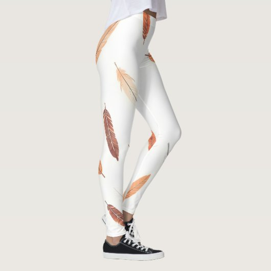 Boho Populäre Federn Luxus-Kollektion Leggings (Rechts)