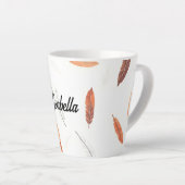 Boho Populäre Federn Luxus-Kollektion Milchtasse (Rechte Ecke)