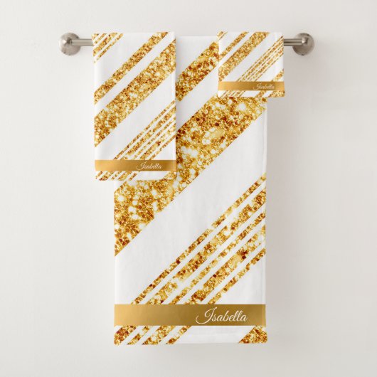 Boho Populäre Streifen-Kollektion für den weißen G Badhandtuch Set (Insitu)