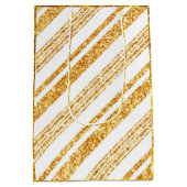 Boho Populäre Streifen-Kollektion für den weißen G Mittlere Geschenktüte (Rückseite)