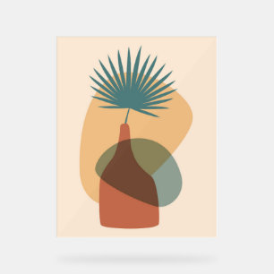 Boho-Poster mit tropischem Blattwerk Acrylschild
