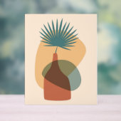 Boho-Poster mit tropischem Blattwerk Acrylschild (Neutral)
