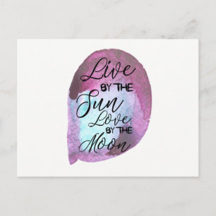 Boho Postkarte Live durch die Sun-Liebe durch den