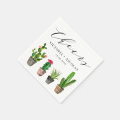 Boho Potted Cactus Wedding Vielen Dank Serviette (Ecke)