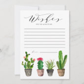 Boho Potted Cactus Well wünscht Baby Shower Card Einladung (Vorderseite)