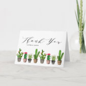 Boho Potted Succulents and Cactus Abschluss Dankeskarte (Vorderseite)