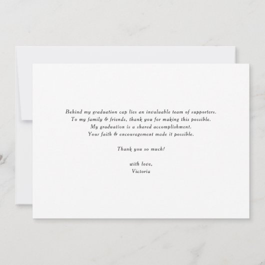 Boho Potted Succulents and Cactus Abschluss Dankeskarte (Rückseite)