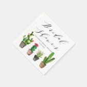 Boho Potted Succulents and Cactus Brautparty Serviette (Ecke)