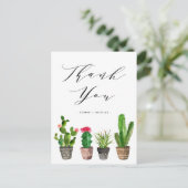 Boho Potted Sukculent und Cactus Wedding Vielen Da Postkarte (Stehend Vorderseite)