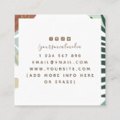 Boho Pottery Man Illustration Pastel Farbe Minimal Quadratische Visitenkarte (Rückseite)