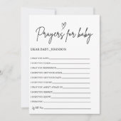 Boho Prayers for Baby Well Wishings for Baby Dusch Einladung (Vorderseite)