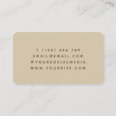 Boho Pregnant Lady Illustration Doula Midfrau Chic Visitenkarte (Rückseite)