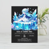 Boho Princess Birthday Einladung (Stehend Vorderseite)