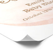 Boho Princess Swan Girl Baby Dusche Willkommen Poster (Ecke)