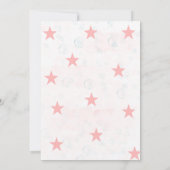 Boho Princess Whale Girl Baby Shower Einladungen (Rückseite)