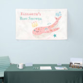 Boho Princess Whale Girl Babydusche Banner (Messeveranstaltung)