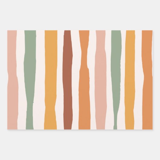 Boho Print Doodle Shapes Happy Colours Patterns Geschenkpapier Set (Vorderseite 2)