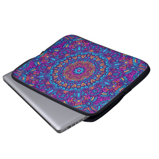 Boho Print Laptop Sleeve (Vorne Knopf)