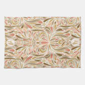 Boho Print mit Retro Monogram Geschirrtuch (Horizontal)