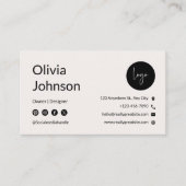 Boho Printable Business Card Vorlage Visitenkarte (Vorderseite)