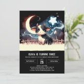 Boho Printable Cow Birthday Einladung (Stehend Vorderseite)