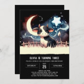 Boho Printable Cow Birthday Einladung (Vorne/Hinten)