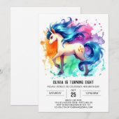 Boho Printable Horse Birthday Einladung (Vorne/Hinten)