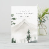 Boho Printable Mountain Save The Date (Stehend Vorderseite)