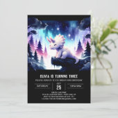 Boho Printable Triceratops Geburtstag Einladung (Stehend Vorderseite)