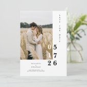 Boho Printable Whimsical Unique Wedding Save The Date (Stehend Vorderseite)