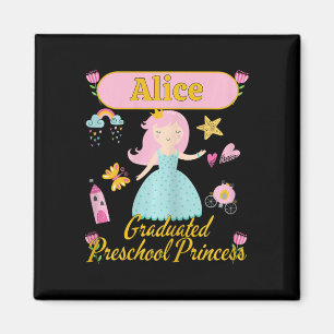 Boho Prinzessin Alice 2026 Personalisierter Vorsch Magnet