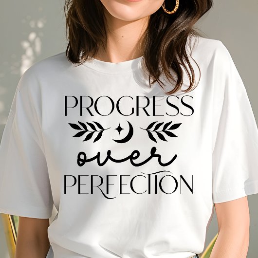 Boho Progress over Perfection Motivierend Tri-Blend Shirt