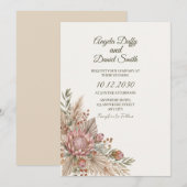 Boho-Protea-Botanische-Hochzeitseinladung Einladung (Vorne/Hinten)