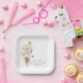 Boho Protea Pampas Grass Brautparty  Pappteller (Party)