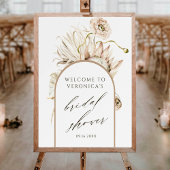 Boho Protea Pampas Grass Brautparty Willkommen Poster