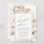 Boho Protea Pampas Grass Floral Brautparty Einladung (Vorderseite)