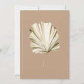 Boho Protea Pampas Grass Floral Gray Wedding Einladung (Rückseite)