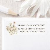 Boho Protea Pampas Grass Floral Rücksendeadresse (Insitu)