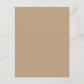 Boho Protea Pampas Grass Floral Wedding Details Begleitkarte (Rückseite)