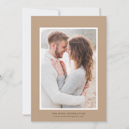 Boho Protea Pampas Grass Gray Wedding Foto Save The Date (Rückseite)