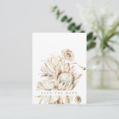 Boho Protea Pampas Grass Save the Date Foto Postc Postkarte (Stehend Vorderseite)