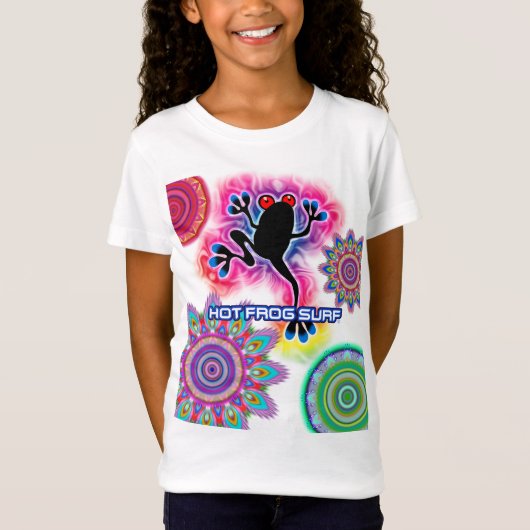 Boho psychedelic Surf Frog Jersey T Shirt (Vorderseite)