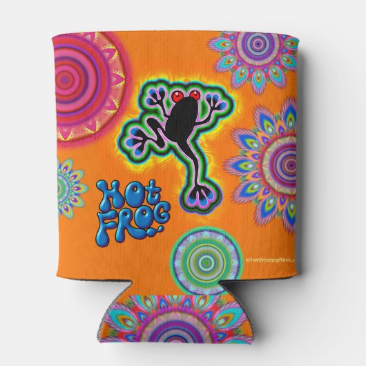 Boho psychedelischer Frosch kann kühler werden Dosenkühler (Rückseite)